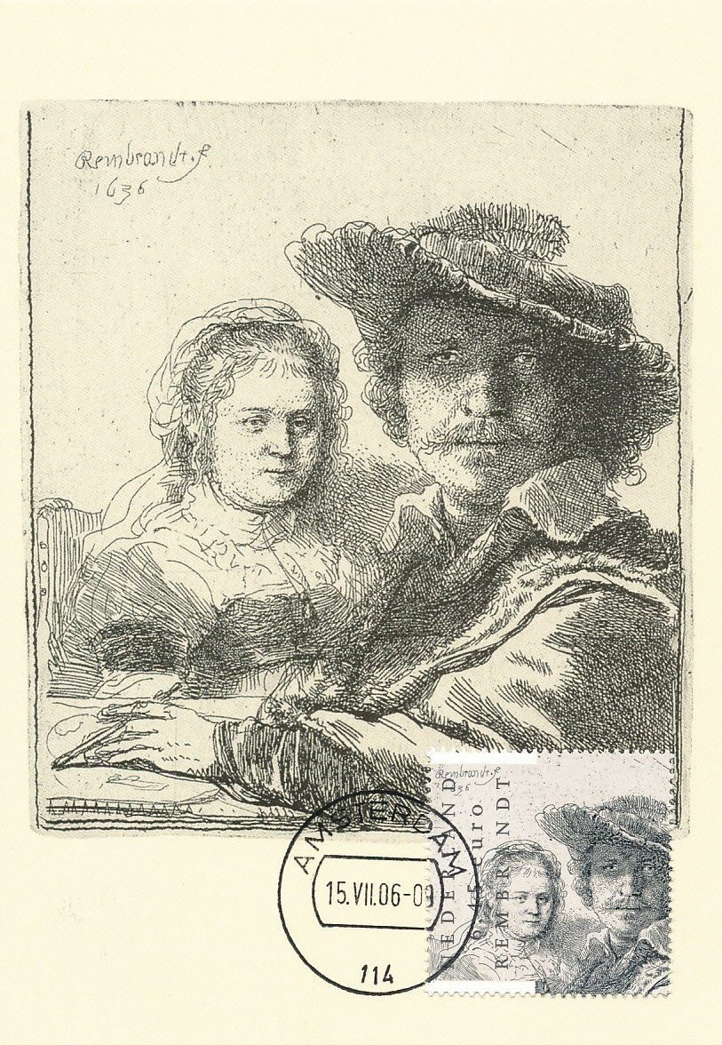 Maximakaart Rembrandt en Saskia 2006